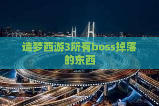 造梦西游3所有boss掉落的东西